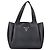 Borsa Tote piccola Dynamique Prada in pelle Vitello Daino nera Nero
