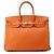 Hermès Borsa Hermes Birkin 35 in pelle Chevre Mysore Orange Arancione