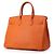 Hermès Borsa Hermes Birkin 35 in pelle Chevre Mysore Orange Arancione - vista 2