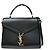 Saint Laurent Cassandra Leather Small Nero