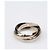 Cartier Trinity Ring aus 18K Weißgold und Keramik Größe 50 Golden - Ansicht 2