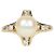 Anello Mikimoto in oro giallo 18K con perla e diamante, misura 53 D'oro