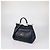 Sac à main Dolce & Gabbana Miss Sicily Medium en cuir embossé effet lézard noir avec cristaux DG Bleu - vue 2