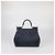 Sac à main Dolce & Gabbana Miss Sicily Medium en cuir embossé effet lézard noir avec cristaux DG Bleu - vue 3