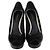 Décolleté platform Peep Toe Eyeline in pelle verniciata nera Louis Vuitton Nero