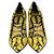 Versace Yellow/Black Leder-Pumps mit Barocco-Print und spitzer Kappe