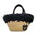 Borsa in paglia Miu Miu con logo Nero