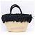 Borsa in paglia Miu Miu con logo Nero - vista 2