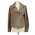 Chaqueta Biker Monili de cuero marrón Brunello Cucinelli