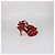 Sandali platform Tribute in pelle rossa Saint Laurent Rosso - vista 3