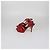 Sandali platform Tribute in pelle rossa Saint Laurent Rosso - vista 4