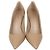 Décolleté a punta in pelle beige Stuart Weitzman