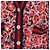 Conjunto de Top y Cárdigan Gucci de seda roja con estampado floral de amapolas - vista 5