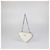 Borsa a tracolla Mini Double Triangle Prada in pelle Saffiano bianca Bianco - vista 3