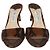 Jimmy Choo Brown/Black Python Embossed Leather Stacey Mules