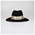 Cappello Fedora Maison Michel in feltro di lana nero con nastro in mohair e logo - vista 3