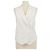 Fendi Off White Linen Silk Blend Double Breasted Vest Eggshell