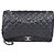 Borsa Chanel Maxi Classic Double Flap in pelle caviar matelassé nera Nero