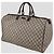 Borsa Duffle Gucci in Tela GG Supreme Marrone Scuro/Beige - vista 2