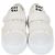 Sneakers basse con platform in denim bianco Miu Miu