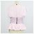 Tops sin mangas Chanel de algodón a rayas rosa/blanco con cintura fruncida - vista 3