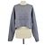 Loewe grauer Crop-Pullover aus Wolle mit geprägtem Anagram