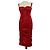 Vestido midi sem mangas drapeado em seda vermelha Dolce & Gabbana Vermelho