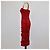 Vestido midi sem mangas drapeado em seda vermelha Dolce & Gabbana Vermelho - vista 2