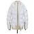 Bogner x Goan Thylmann Nylon Puffer Logo Patch Double Zip Hoodie Jacke in Weiß