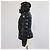 Casaco Moncler de nylon preto acolchoado com capuz com acabamento em pele - vista 2