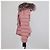 Casaco Moncler de nylon rosa acolchoado com capuz, cinto e acabamento em pele - vista 2