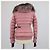 Casaco Moncler de nylon rosa acolchoado com capuz, cinto e acabamento em pele - vista 3