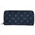 Louis Vuitton Monogram Eclipse Zippy Wallet Brown Black