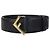 Cinto Fendi em couro preto com fivela F Logo