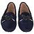 Mocassini slip-on in camoscio blu navy con fiocco Tod's