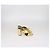 Mules Bianca in pelle dorata con nodo Saint Laurent D'oro - vista 3