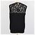 Top sem mangas Dolce & Gabbana em mistura de lã preto com painel de renda - vista 3