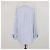 Camicia a maniche lunghe Valentino in cotone a righe blu/bianco con dettagli in pizzo e paillettes - vista 3