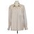 Camicia Louis Vuitton a maniche lunghe con bottoni in seta monogram beige