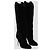 Botas altas Tom Ford de terciopelo negro con adornos TF Crystal - vista 2