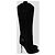 Botas altas Tom Ford de terciopelo negro con adornos TF Crystal - vista 3