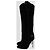 Botas altas Tom Ford de terciopelo negro con adornos TF Crystal - vista 4