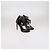 Sandali T-Strap Saint Laurent in pelle nera con borchie e frange Nero - vista 2