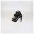 Sandali T-Strap Saint Laurent in pelle nera con borchie e frange Nero - vista 4