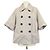 Chaqueta corta de manga corta cruzada beige Brunello Cucinelli