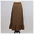 Falda midi Gucci de jersey GG marrón con dobladillo volantes Castaño - vista 3