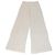 Maje weite Crochet-Hose aus weißer Baumwolle mit elastischem Bund