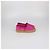Love Moschino Espadrillas Basse con Platform in Camoscio Fuchsia Rosa - vista 3