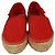 Love Moschino Espadrillas Basse con Platform in Camoscio Rosso