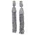 Orecchini a clip Oscar De La Renta Beaded Classic Short tassel Argento